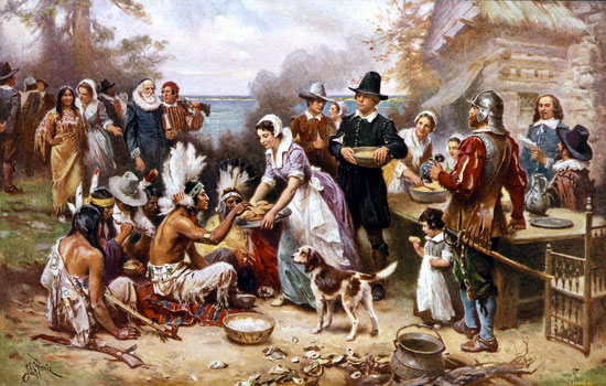 The first Thanksgiving menu