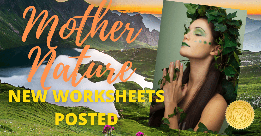 Mother Nature - New Worksheets