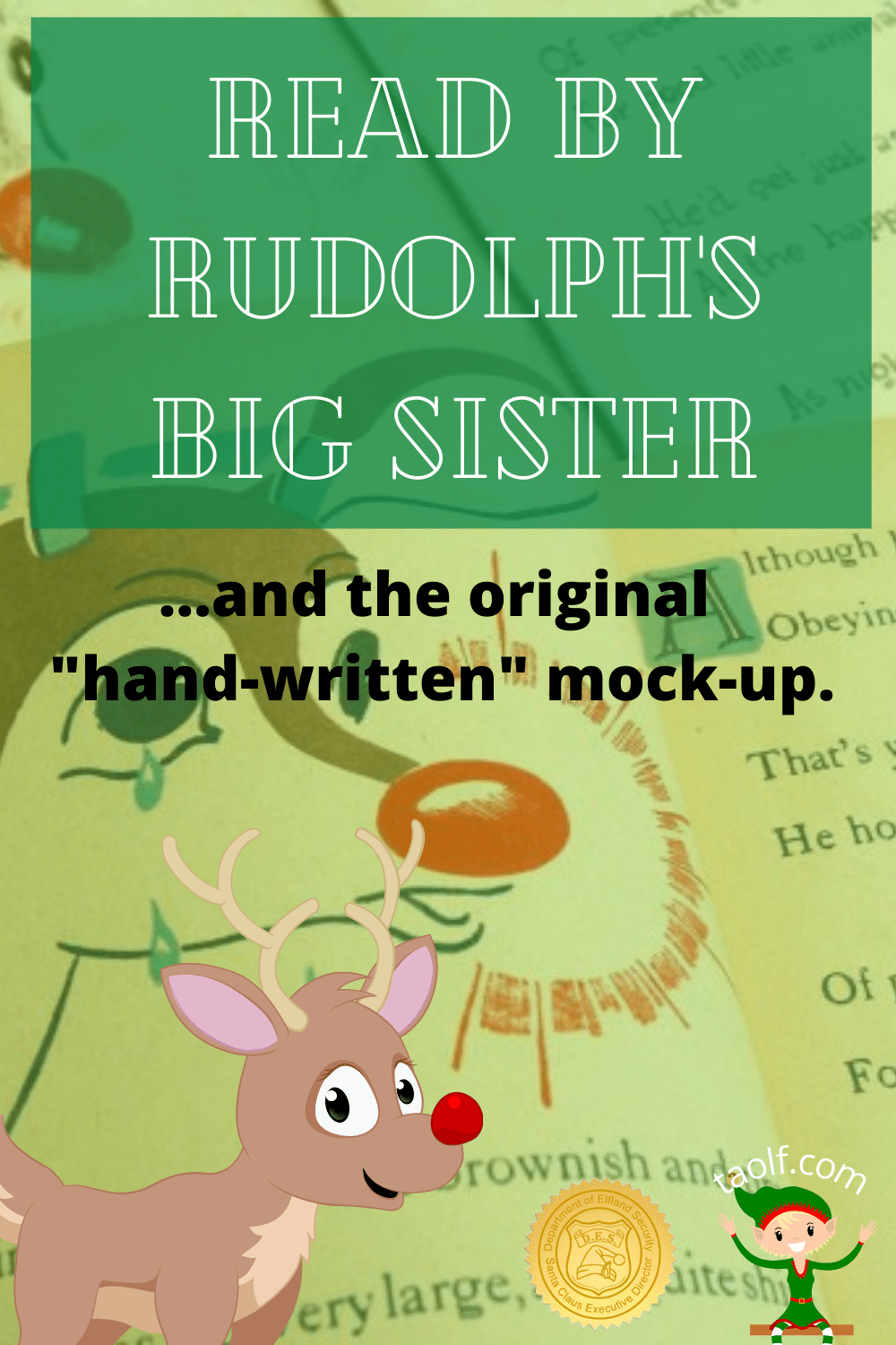 Rudolph's Sister and Original Booklet Mock-up