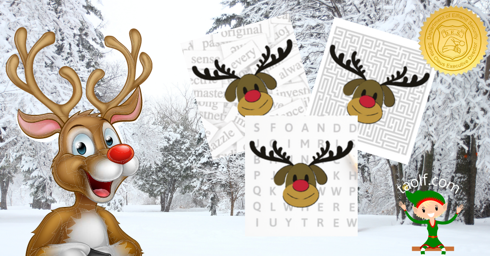 Rudolph Adds New Worksheets and Puzzles