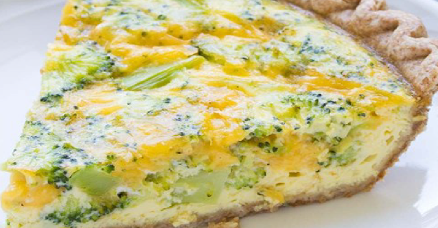 Broccoli and Cheddar Quiche