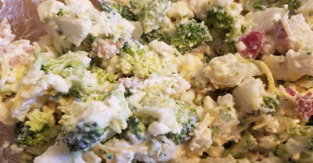 Broccoli Cauliflower Salad